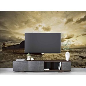 Deniz Ve Gemi Manzaralı Duvar Kağıdı - Dkm737081 550x280 cm