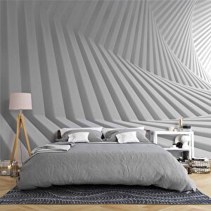 3 Boyutlu Geometrik Derinlik Duvar Kağıdı Baskı - Dkm556012 400x200 cm