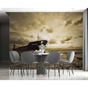 Deniz Ve Gemi Manzaralı Duvar Kağıdı - Dkm737064