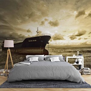 Deniz Ve Gemi Manzaralı Duvar Kağıdı - Dkm737091 275x300 cm