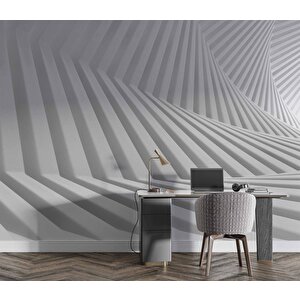 3 Boyutlu Geometrik Derinlik Duvar Kağıdı Baskı - Dkm556043