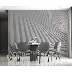 3 Boyutlu Geometrik Derinlik Duvar Kağıdı Baskı - Dkm556043