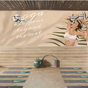 Fitness-yoga Salonu Duvar Kağıdı Baskı - Dkm203095 375x300 cm