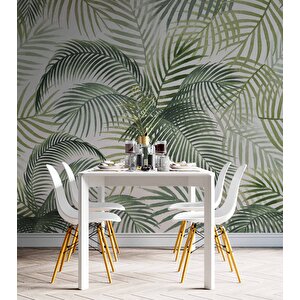 Botanik Bahçe Yaprak Temalı Duvar Kağıdı - Dkm690123