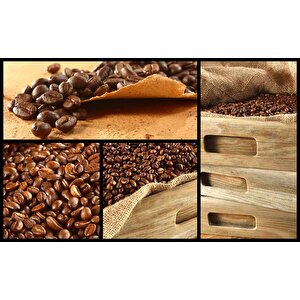 Kahve Çekirdekli Cafe Duvar Kağıdı Baskı - Dkm265022