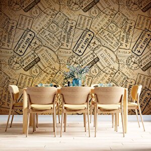 Uçak Bileti Temalı Duvar Kağıdı - Dkm703003