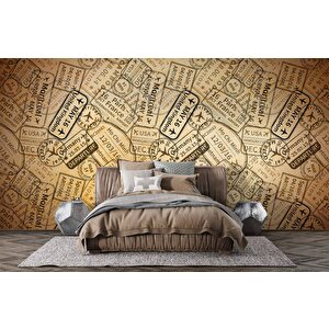 Uçak Bileti Temalı Duvar Kağıdı - Dkm703055 425x260 cm