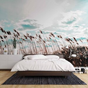 Buğday Tarlası Temalı Duvar Kağıdı - Dkm767058 500x260 cm