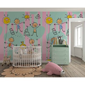Tatil Çocuk Çocuk Odası Duvar Kağıdı Baskı - Dkm404042 800x240 cm
