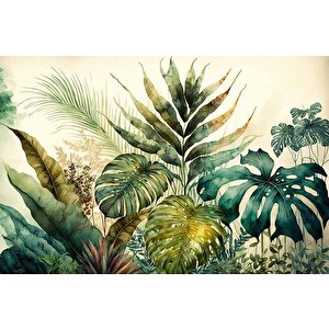 Botanik Bahçesi Çizim Desenli Duvar Kağıdı - Dkm908050