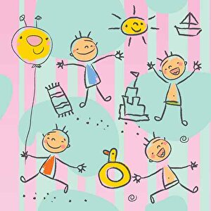 Tatil Çocuk Çocuk Odası Duvar Kağıdı Baskı - Dkm404038