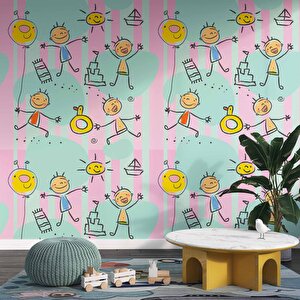 Tatil Çocuk Çocuk Odası Duvar Kağıdı Baskı - Dkm404062
