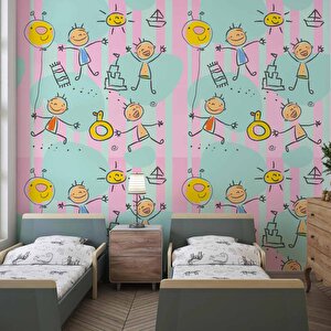 Tatil Çocuk Çocuk Odası Duvar Kağıdı Baskı - Dkm404107 100x315 cm