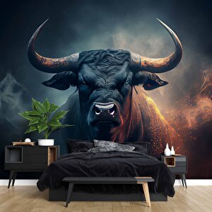 Boğa Temalı Duvar Kağıdı - Dkm590070 275x280 cm