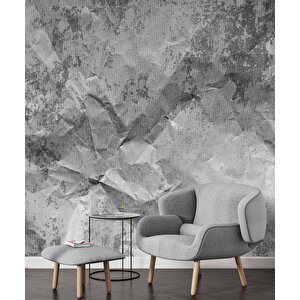 Gri Kıvrışık Kağıt Desenli Duvar Kağıdı - Dkm834057