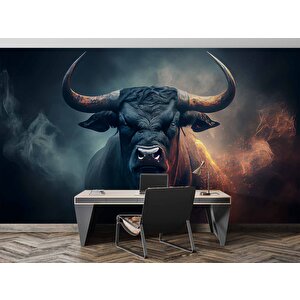 Boğa Temalı Duvar Kağıdı - Dkm590004 200x200 cm