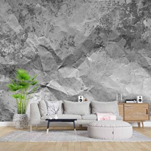 Gri Kıvrışık Kağıt Desenli Duvar Kağıdı - Dkm834045 150x260 cm
