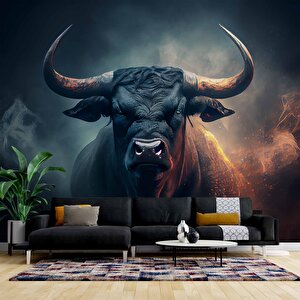 Boğa Temalı Duvar Kağıdı - Dkm590031
