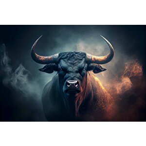 Boğa Temalı Duvar Kağıdı - Dkm590031