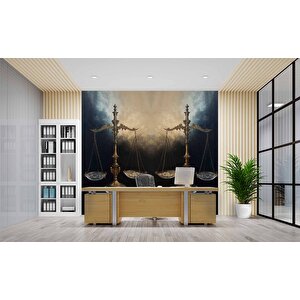 Eşit Terazi Temalı Duvar Kağıdı Baskı - Dkm146027 250x240 cm