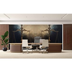 Eşit Terazi Temalı Duvar Kağıdı Baskı - Dkm146027 250x240 cm