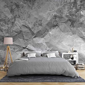 Gri Kıvrışık Kağıt Desenli Duvar Kağıdı - Dkm834080 525x280 cm