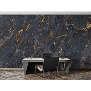 Koyu Mermer Desenli Duvar Kağıdı Baskı - Dkm089029