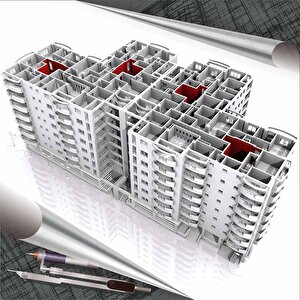 Mimari Site Çizimi Gayrimenkul Emlak Ve Gayrimenkul Duvar Kağıdı Baskı - Dkm338091
