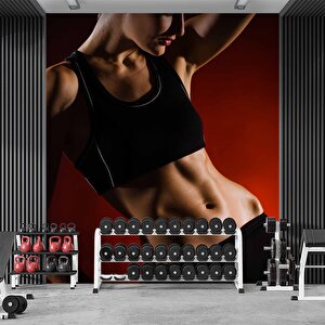 Kadın Fitness Spor Salonu Için Duvar Kağıdı - Dkm346112 275x315 cm