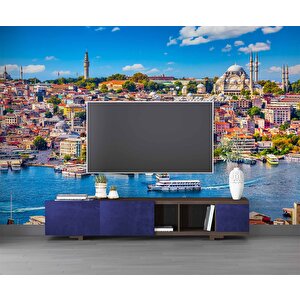 İstanbul Eminönü Manzaralı Duvar Kağıdı - Dkm765026 225x240 cm