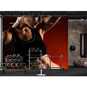 Kadın Fitness Spor Salonu Için Duvar Kağıdı - Dkm346035