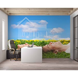 Mutlu Aile Gayrimenkul Emlak Ve Gayrimenkul Duvar Kağıdı Baskı - Dkm320068 225x280 cm