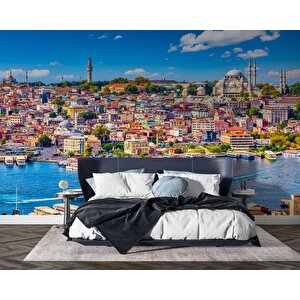 İstanbul Eminönü Manzaralı Duvar Kağıdı - Dkm765092 300x300 cm