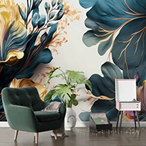 Soft Yaprak Temalı Duvar Kağıdı - Dkm487069