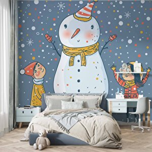 Kardan Adam Çocuk Odası Duvar Kağıdı Baskı - Dkm390087 150x300 cm