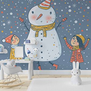 Kardan Adam Çocuk Odası Duvar Kağıdı Baskı - Dkm390041 700x240 cm