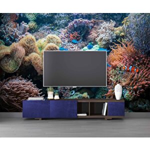 3 Boyutlu Akvaryum Temalı Duvar Kağıdı - Dkm663061 600x260 cm