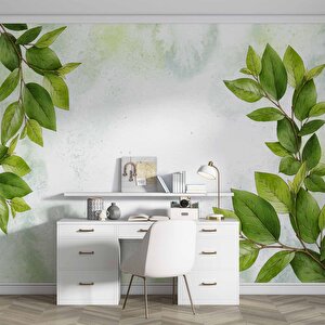 Yaprak Dekorlu Duvar Kağıdı - Dkm569040