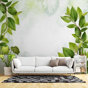 Yaprak Dekorlu Duvar Kağıdı - Dkm569083 700x280 cm