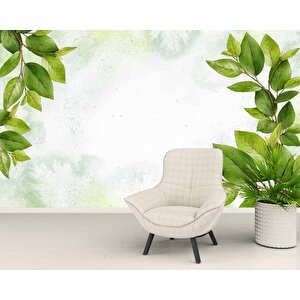 Yaprak Dekorlu Duvar Kağıdı - Dkm569042