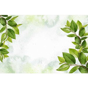 Yaprak Dekorlu Duvar Kağıdı - Dkm569042