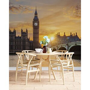 Londra Westminster Köprüsü Manzaralı Duvar Kağıdı - Dkm924041