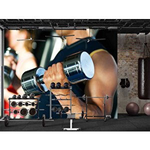 Spor Fitness Salonu Duvar Kağıdı - Dkm349097
