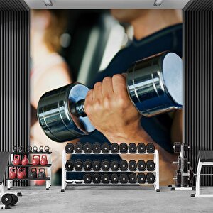 Spor Fitness Salonu Duvar Kağıdı - Dkm349016 500x200 cm