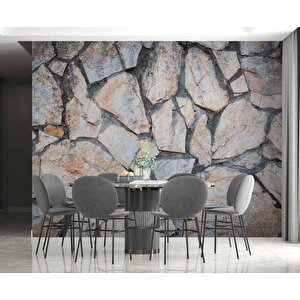 3 Boyutlu Kesme Taş Temalı Duvar Kağıdı - Dkm667099