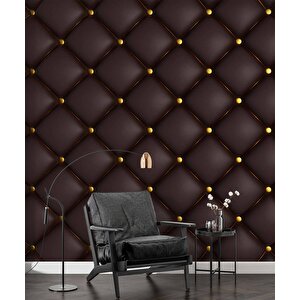 3 Boyutlu Deri Desenli Duvar Kağıdı Baskı - Dkm105007