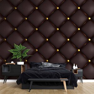 3 Boyutlu Deri Desenli Duvar Kağıdı Baskı - Dkm105059 525x260 cm
