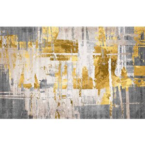 3 Boyutlu Altın Kaplama Duvar Desenli Duvar Kağıdı - Dkm804065