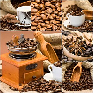 Öğütme Kahve Temalı Cafe Duvar Kağıdı Baskı - Dkm267025