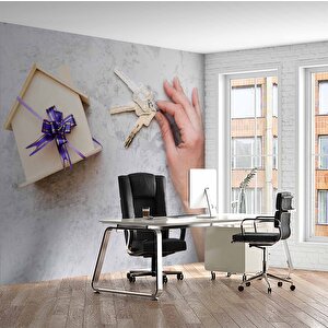 Ev - Anahtar Temalı Duvar Kağıdı Baskı - Dkm141015 475x200 cm